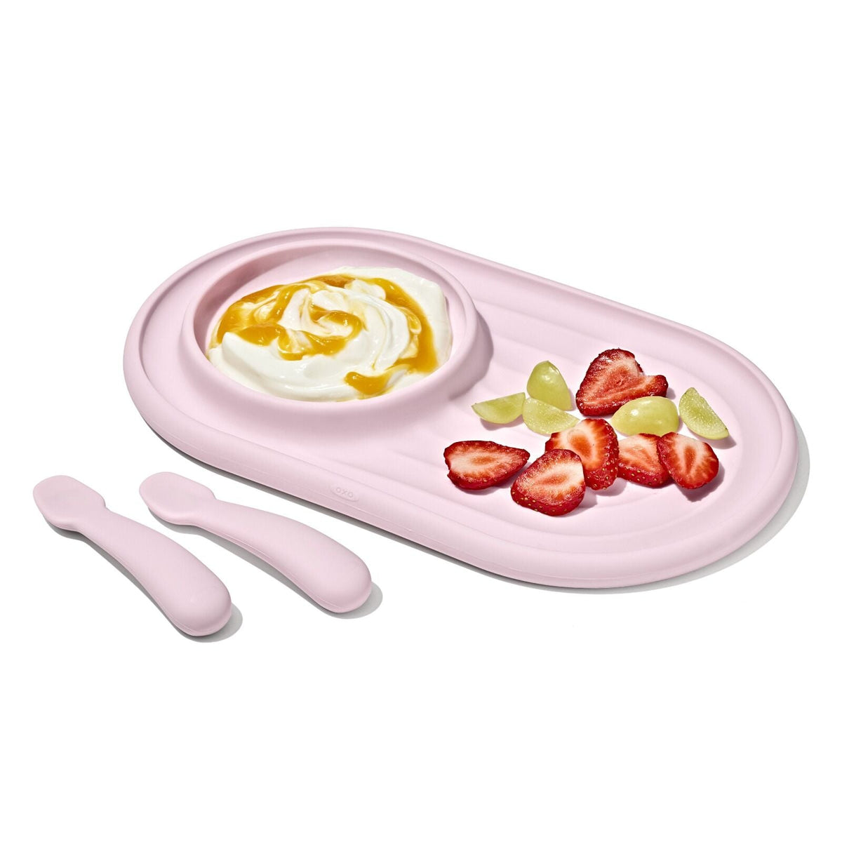 textured-suction-plate-and-spoons-set-3-piece-j6 tot_61177300_developmental-plate-2-spoon-set-blossom_apdp_00_main.jpeg